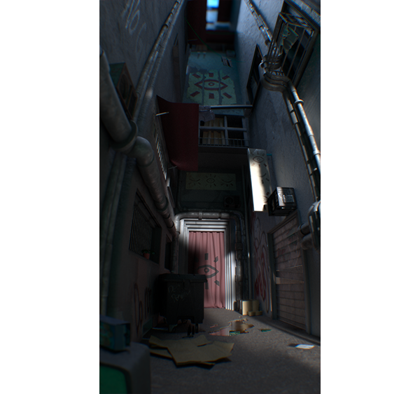 Ruelle en 3D MoPa - Réalisation de Nathan Jauze